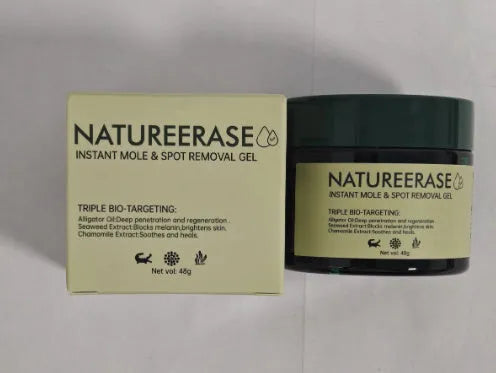 Natureerase Instant Mole Spot Removal Gel 45g tube for facial and body skincare treatment