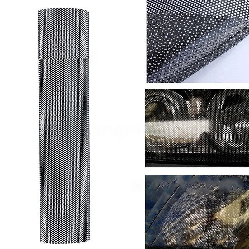 Perforated automotive colour changing film roll measuring 30 cm wide by 106 cm long for car body wrapping