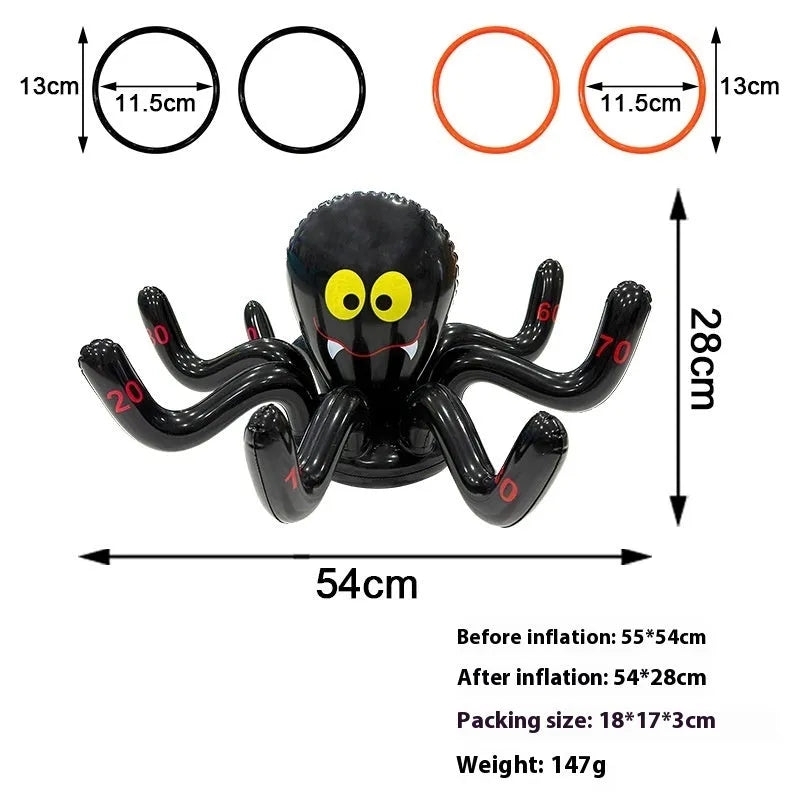 PVC inflatable character ferrule throwing toy in multiple Halloween and festive designs