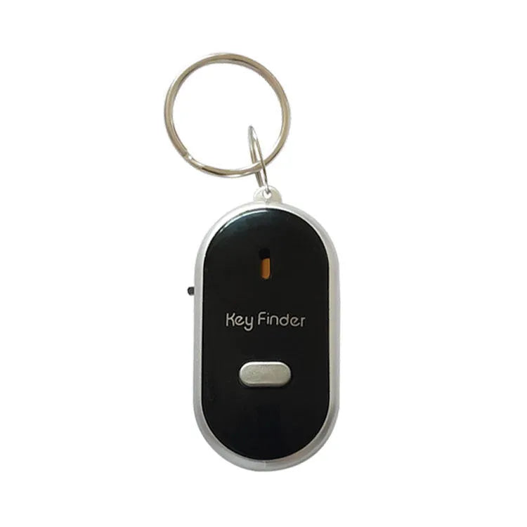 Oval-shaped voice control key finder anti-lost device in red, blue, white, black, and orange colours.