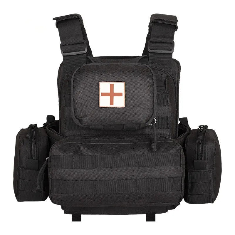 Men's camouflage tactical training vest in polyester with free size fit