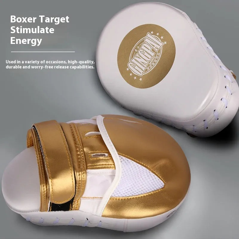 Vertical boxer Sanda baffle target training equipment in gold and green colours