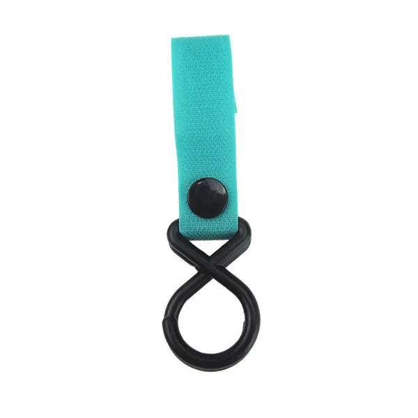 Nylon luggage velcro hook shown in multiple colour options including red, blue, green, and yellow variants