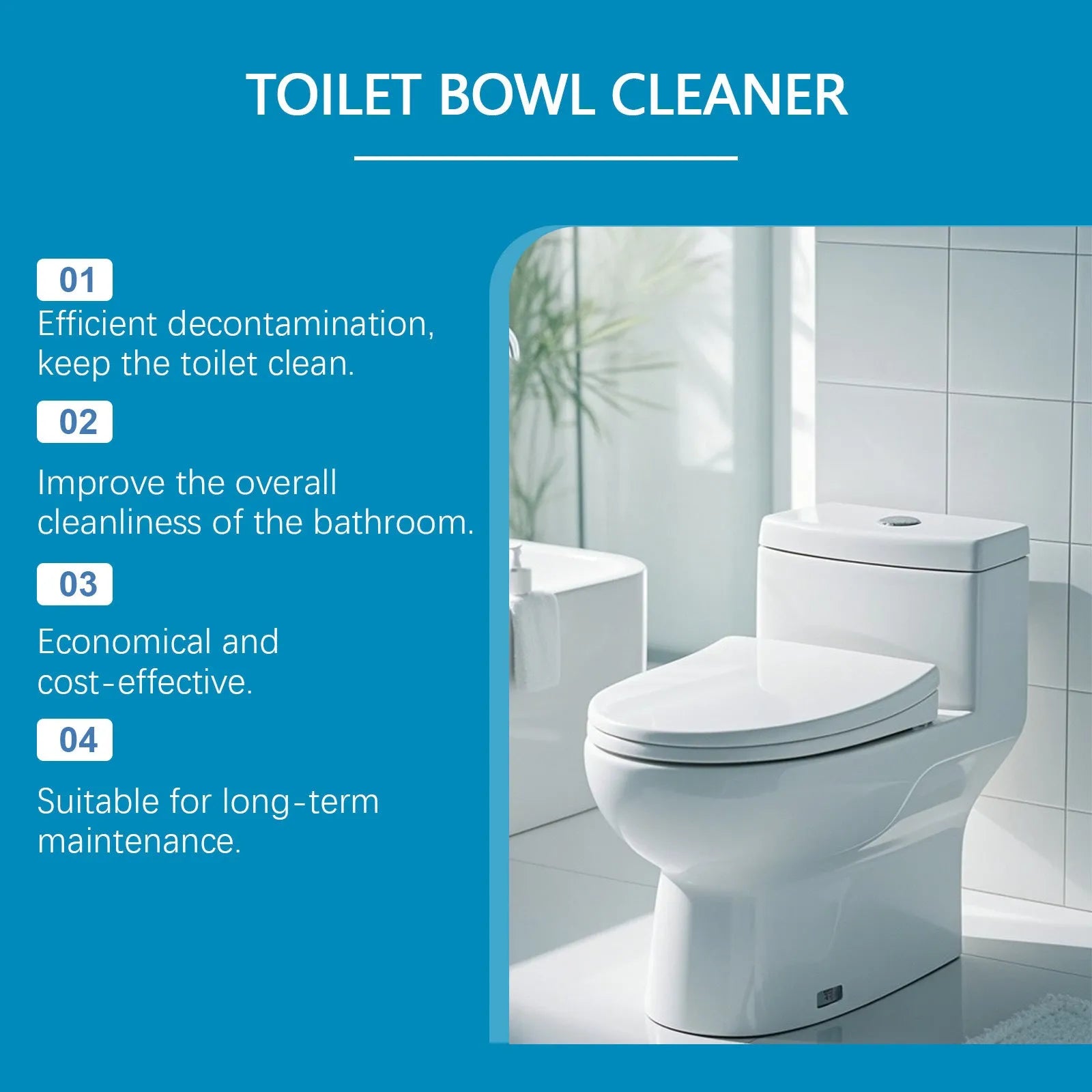 Pack of four 30g sachets of toilet bowl cleaning powder for descaling and stain removal
