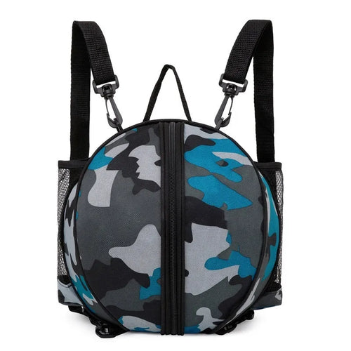 Black Oxford cloth basketball bag with a 9-litre capacity shown with both one-shoulder and two-shoulder strap options.