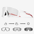 Photochromic cycling sunglasses with a semi-rimless TR90 frame, shown in one of multiple available colours.