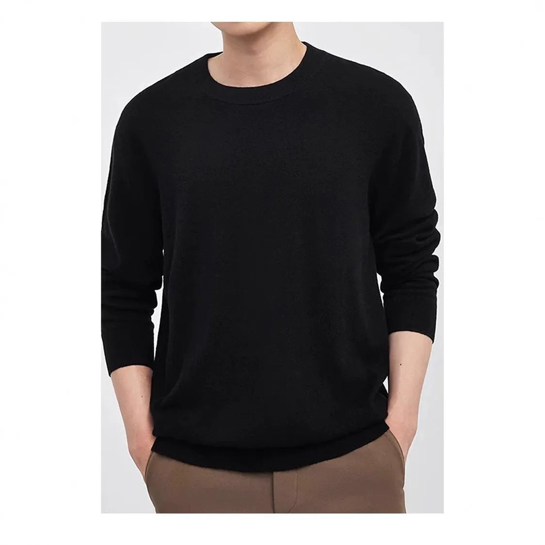 Men's standard wool pullover sweater in multiple colours for autumn and winter wear