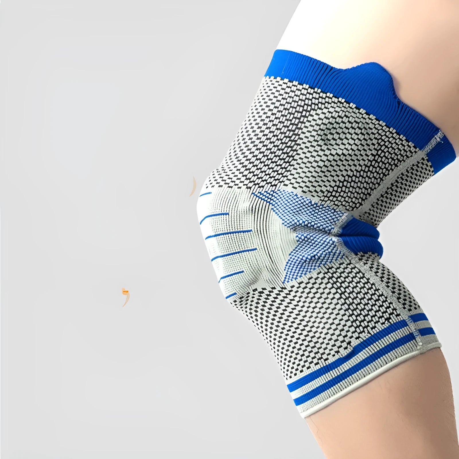 Silicone massage spring bar shock absorber knee pads in cotton construction with colour options