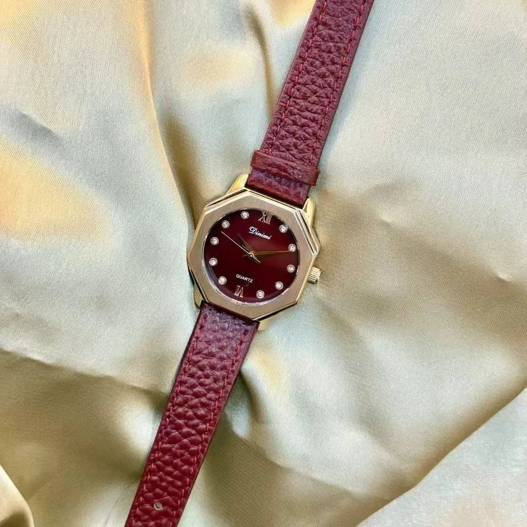 Women's alloy watch with 8mm thickness in Chinese style design showing multiple colour and case options