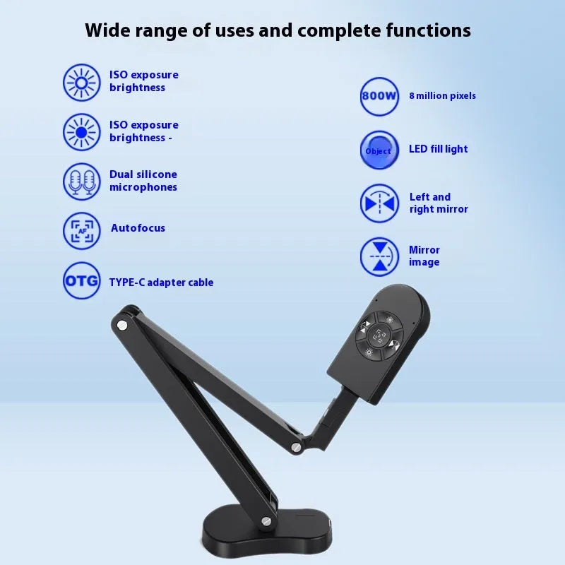 USB webcam with auto focus for computer video calls and streaming