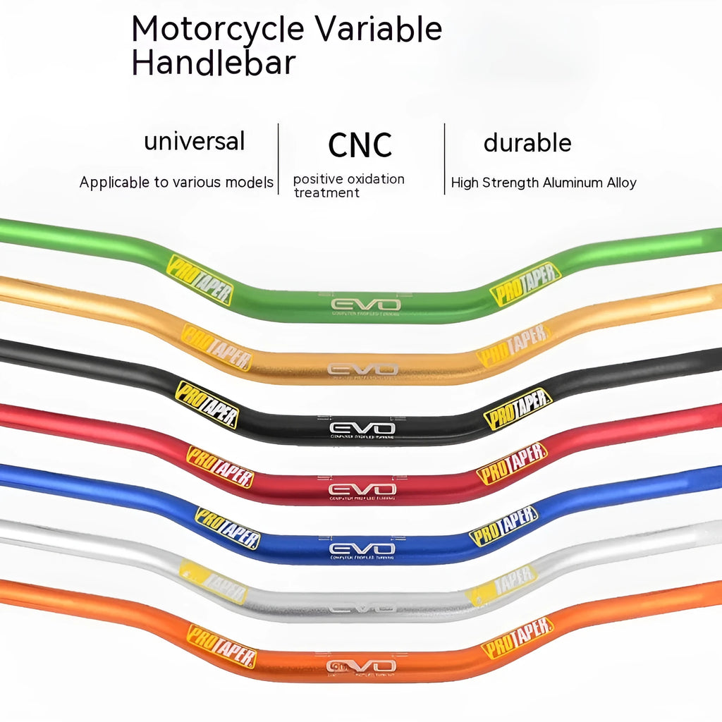 28mm aluminium alloy motorcycle handlebar with orange finish measuring 80cm wide with 10cm rise