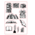 Transparent silicone stamp with seal pattern for handmade greeting cards, measuring 11 by 16 centimetres.