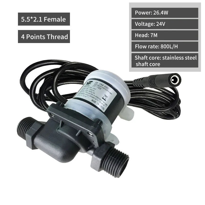 Jiatong JT-750 threaded DC water pump for solar heating systems