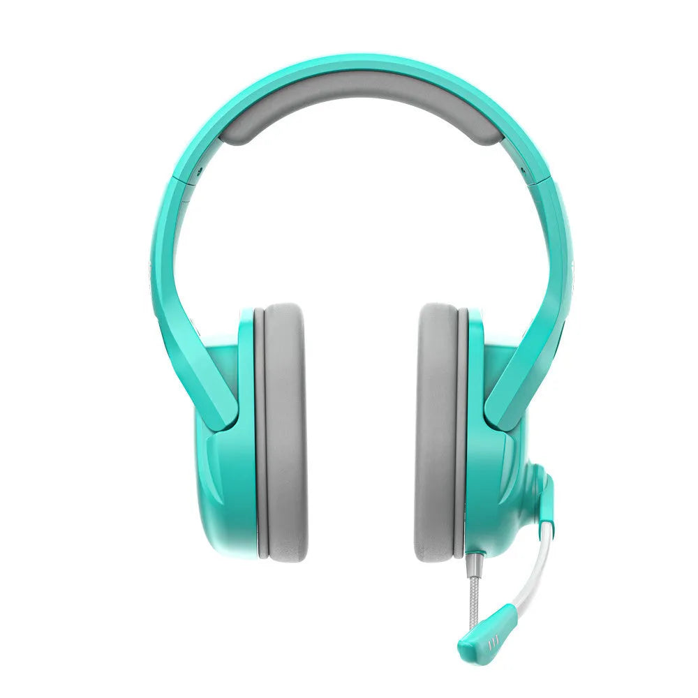 MH86 black and white wired gaming headset with large ear cups and a flexible microphone.