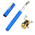 Telescopic pen fishing rod kit with aluminium case and ST5RL reel in multiple colours.
