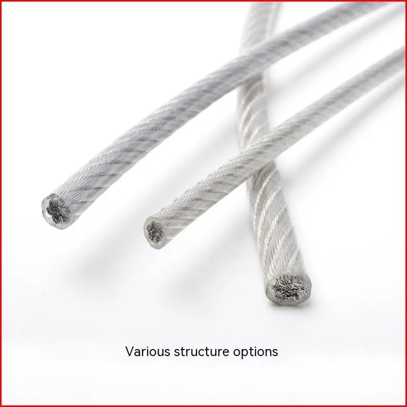 Coil of 304 stainless steel invisible anti-theft security wire with double twist construction.