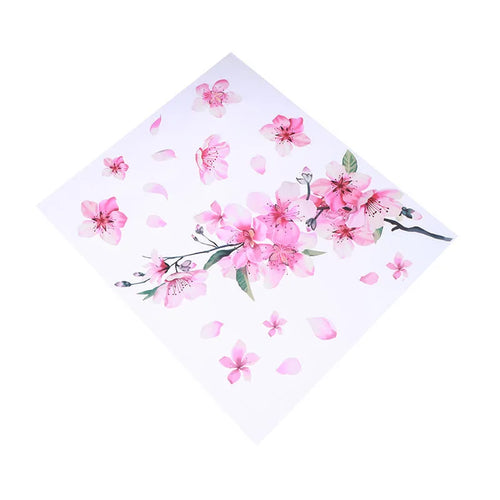 Cherry blossom flower pattern car sticker on vehicle window in two size options