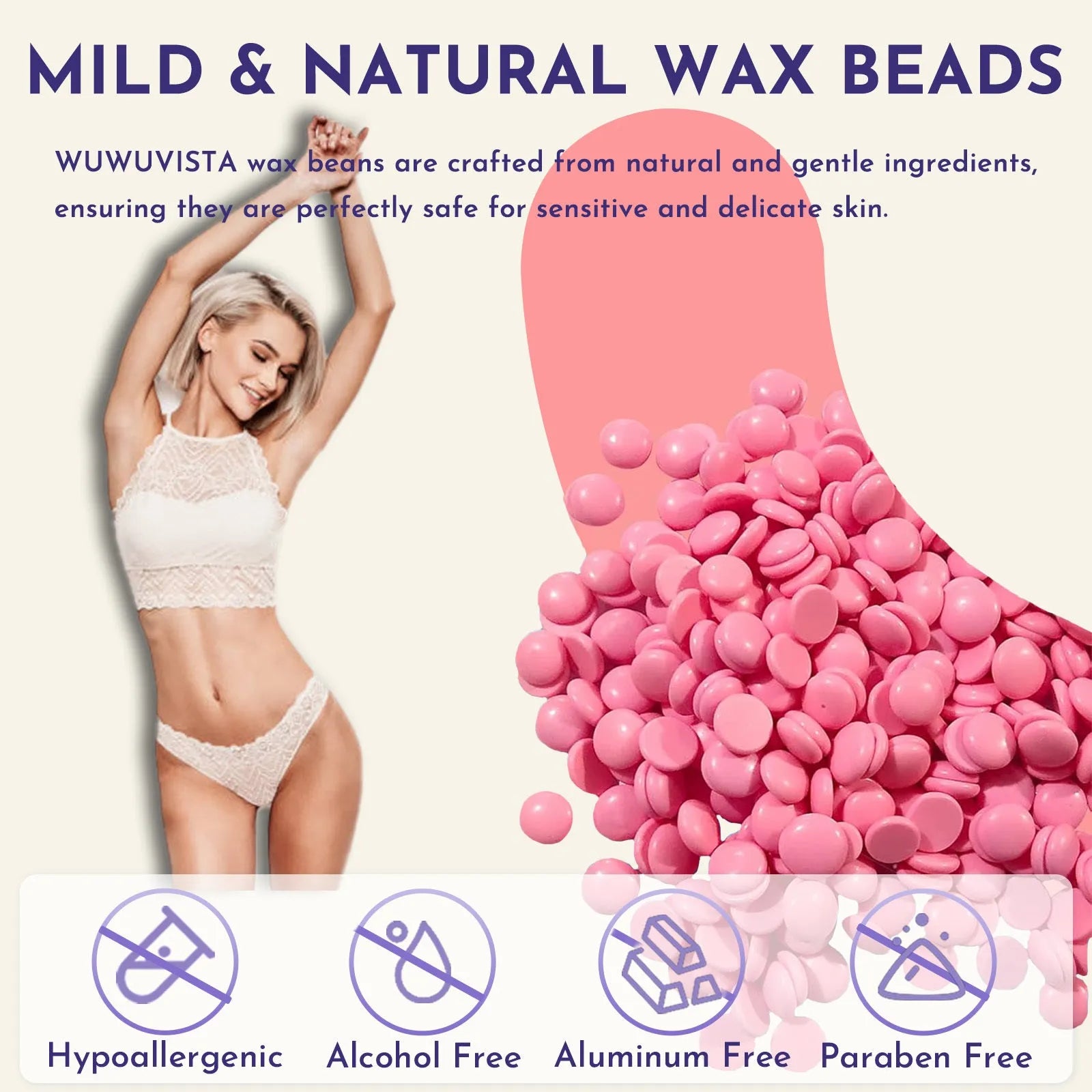 29-piece waxing gift set with black wax warmer, wax beads, sticks, aftercare products and manual