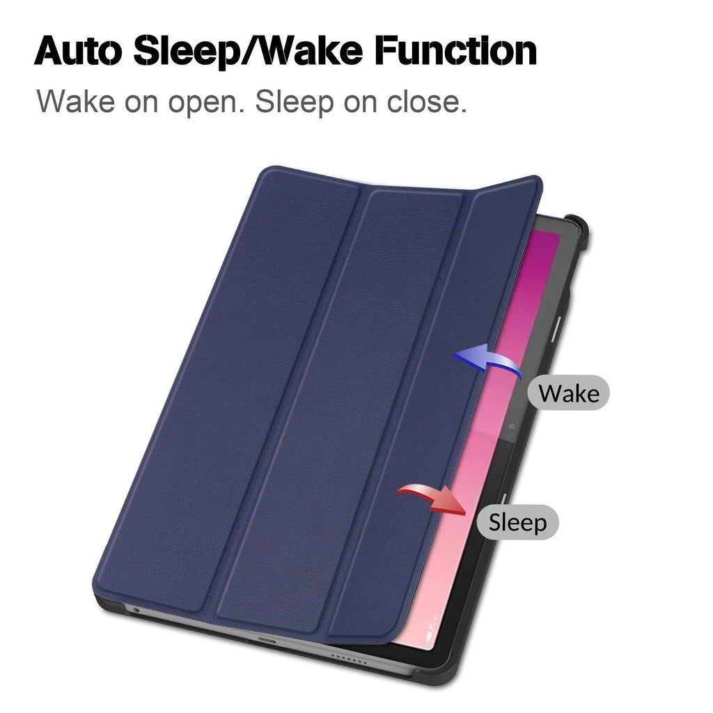 Lenovo Tab P12 12.7-inch tablet protective case with a three-fold stand in various colour and pattern options.