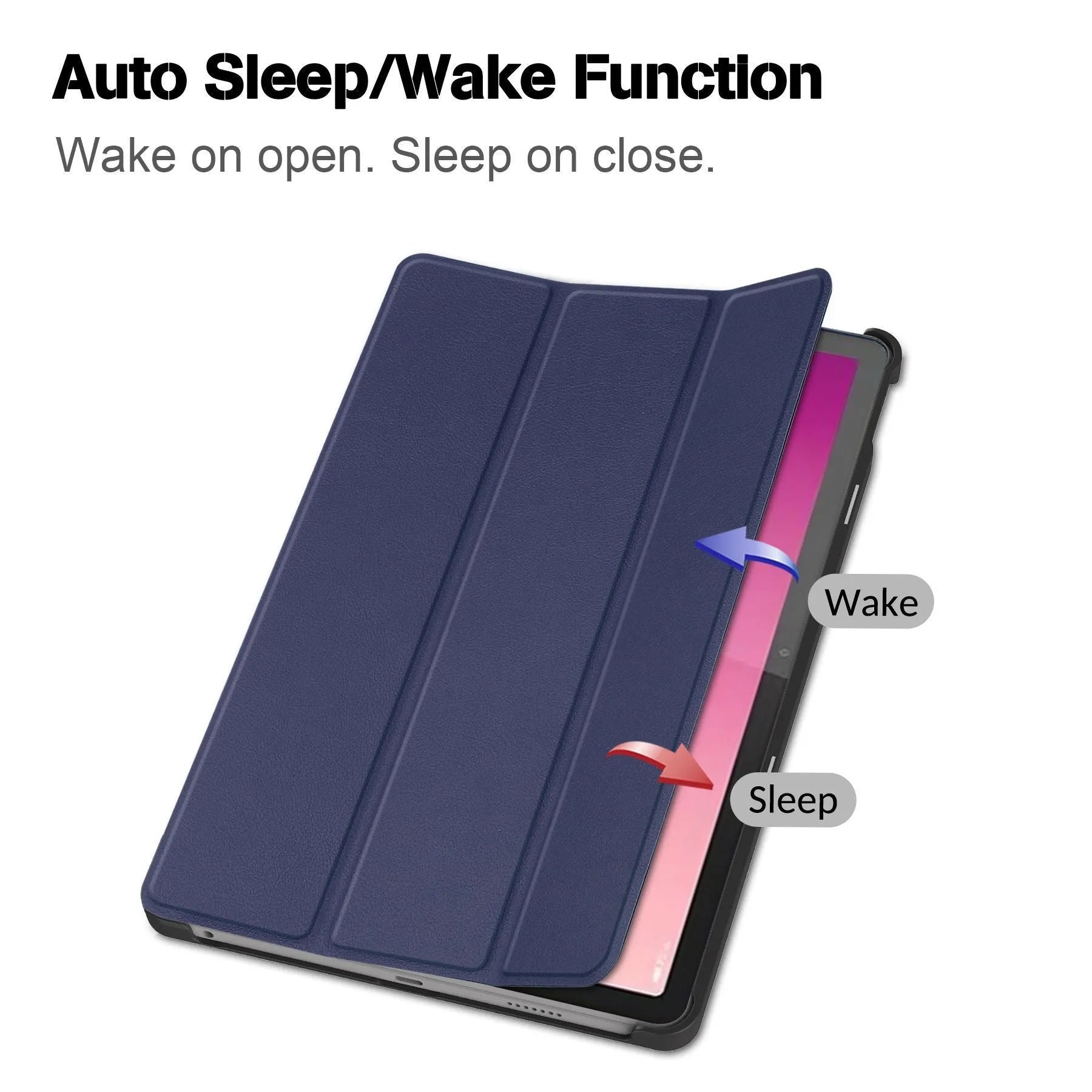 Lenovo Tab P12 12.7-inch tablet protective case with a three-fold stand in various colour and pattern options.