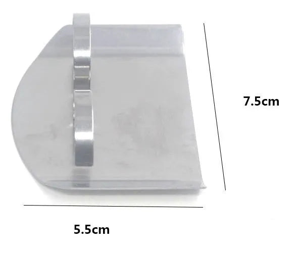 Stainless steel finger guard for kitchen use, shown in single and double-finger sizes.