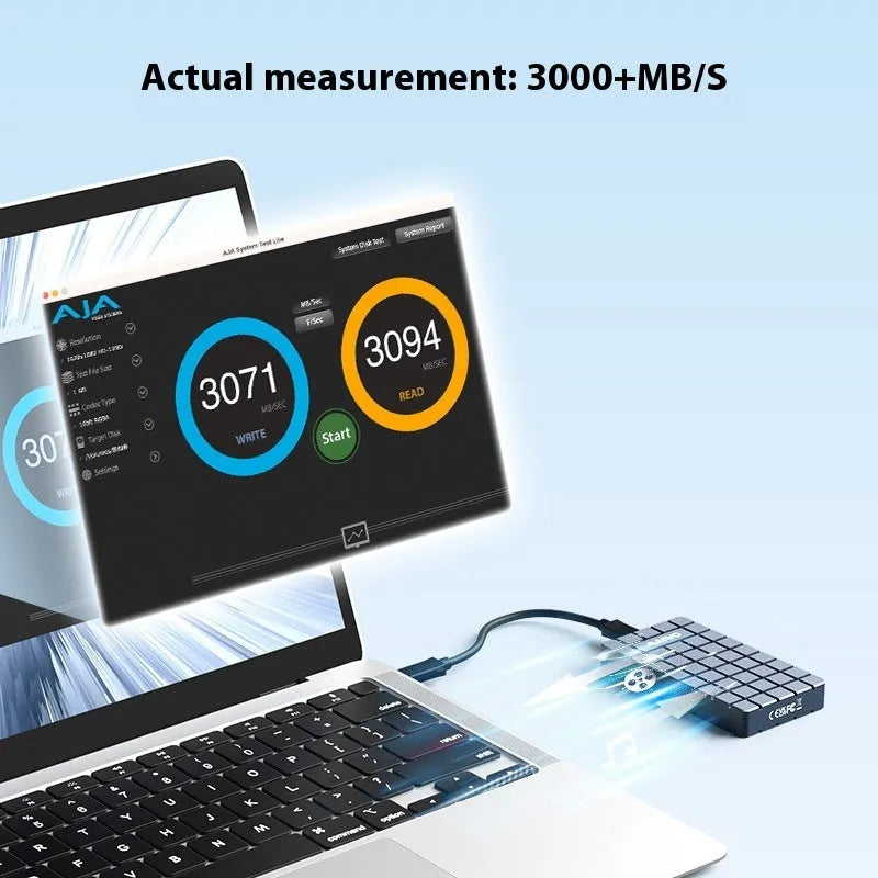 USB4 hard disk box aluminium enclosure for M.2 NVMe SSDs with 40Gbps speed