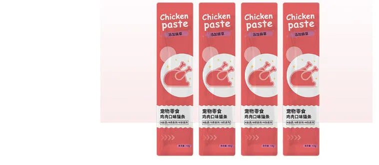 Pack of 10 cat strip treats for kittens in various flavour options