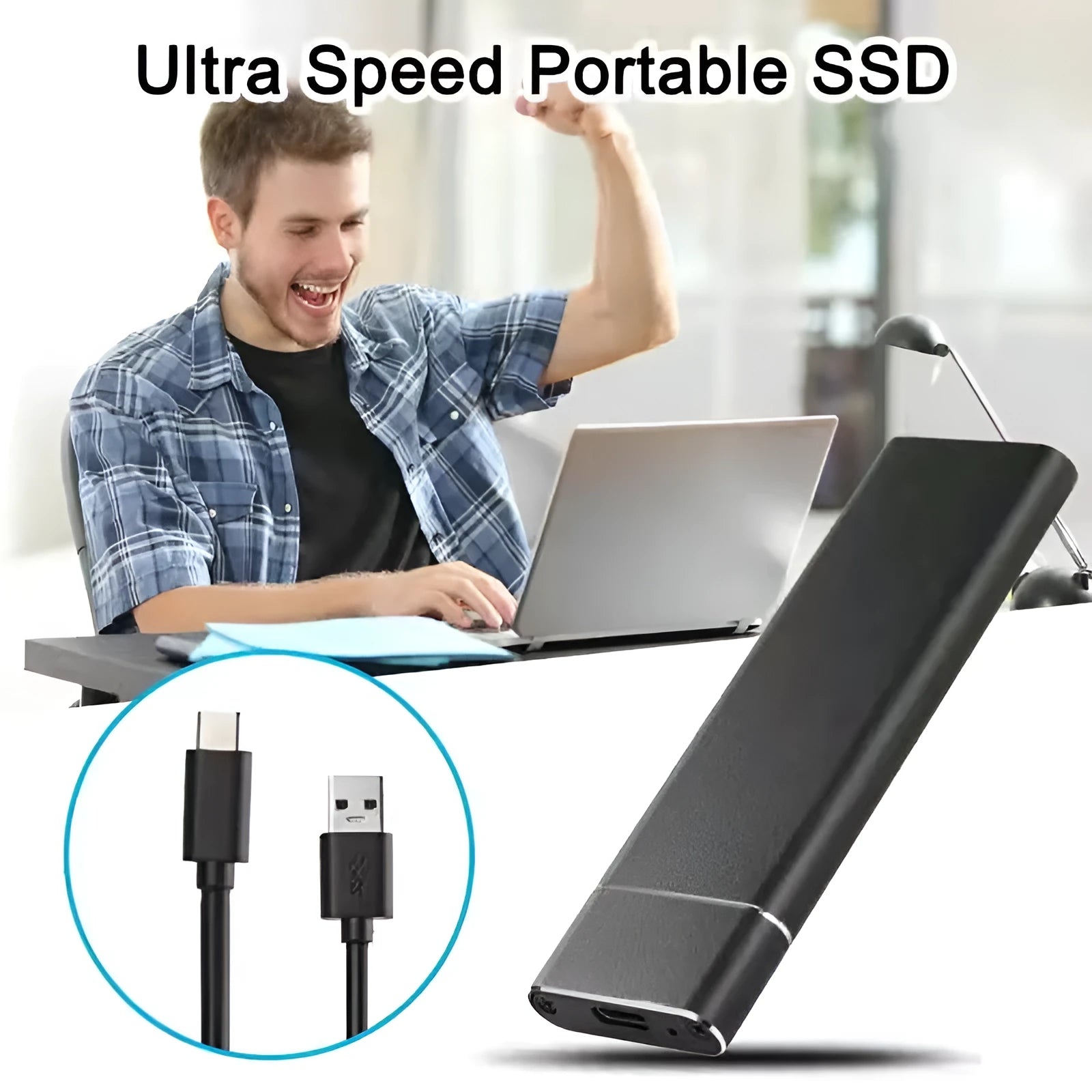 Ultra-thin 6TB portable hard disk with metal shell in multiple colour options
