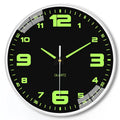 8 inch luminous wall clock with modern plastic shell in 20cm diameter