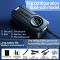 Portable wireless vehicle air pump with accessories including conversion heads and power cable
