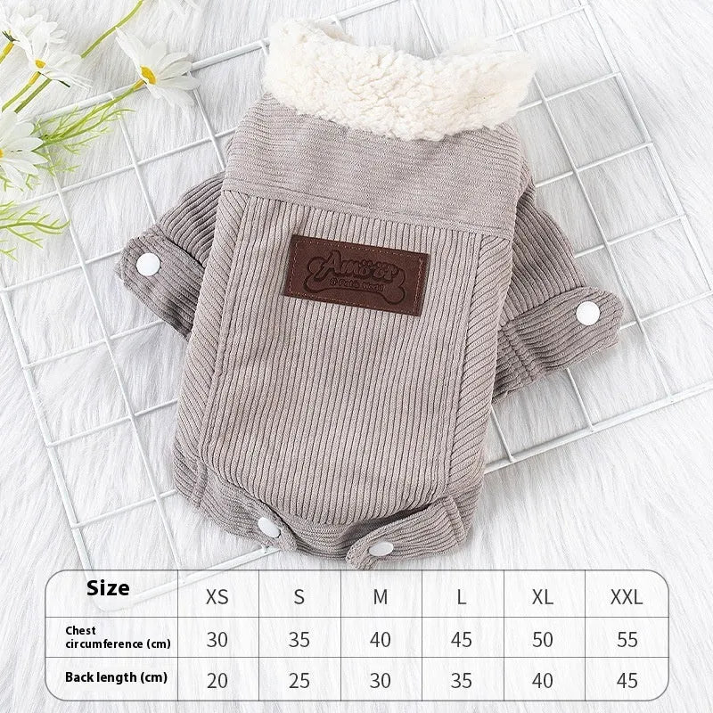 Lambswool dog vest with wool lining in grey or pink, fleece padded for autumn and winter warmth