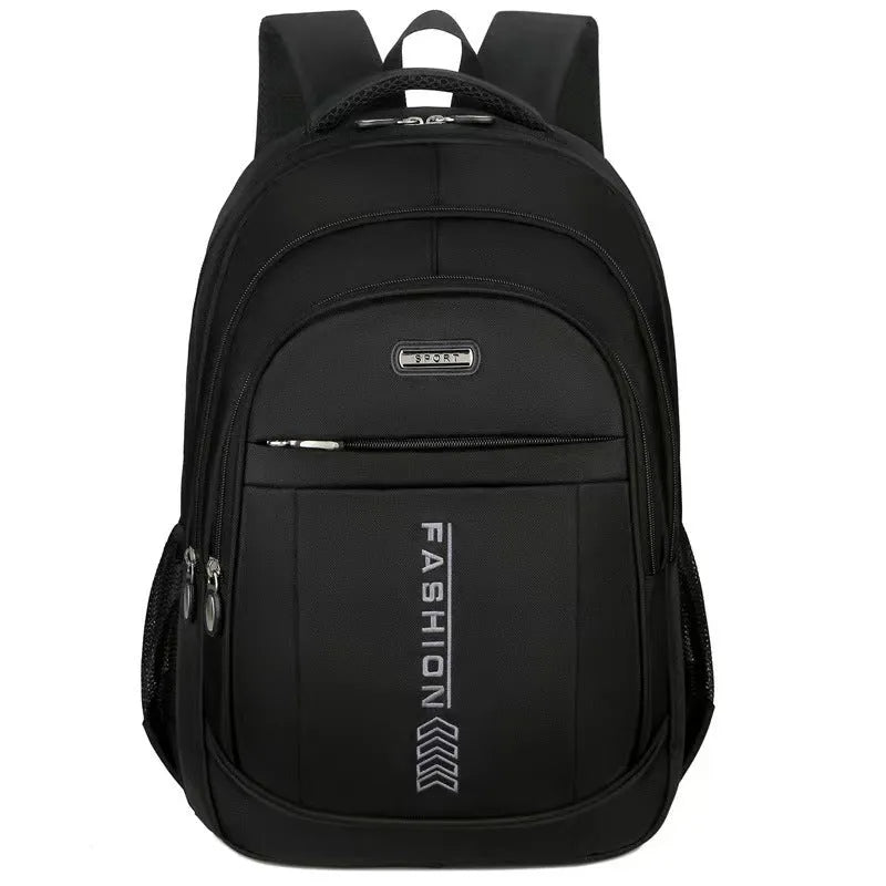 Capacity backpack in oxford cloth with airpillow straps showing sewing line details