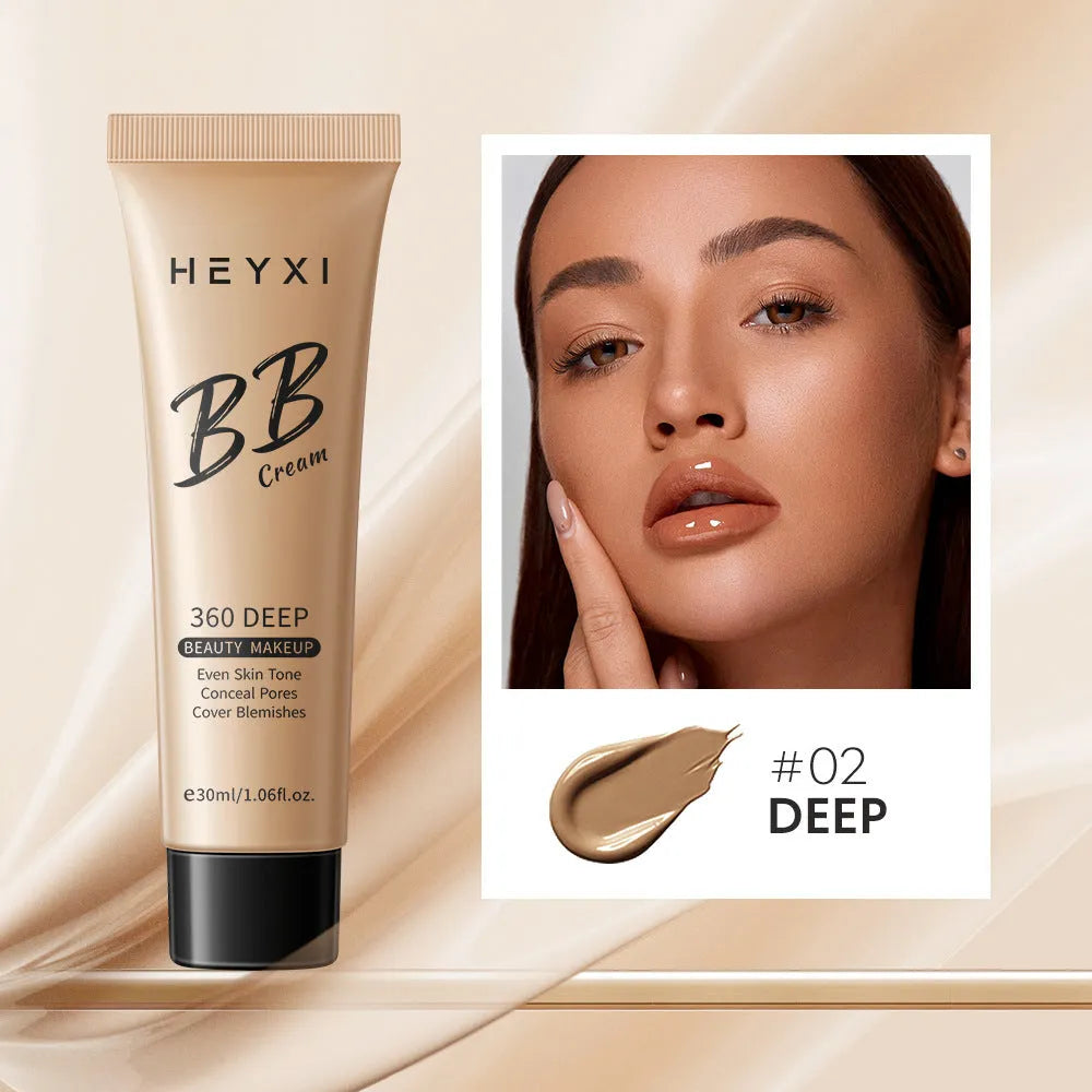 Waterproof BB cream in four colour options for universal skin coverage