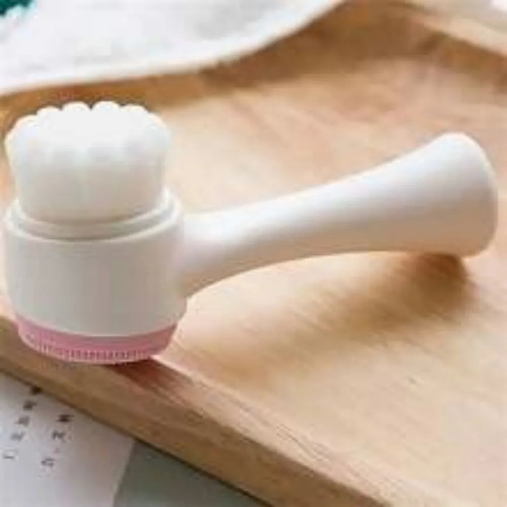 Blue and pink pet paw brush with nylon bristles for dog and cat grooming