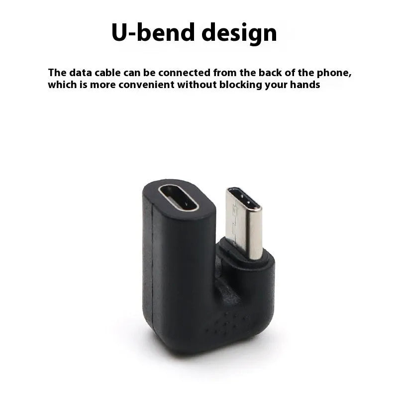 Plastic male to female USB adapter extension cable with U-bend design and four adapter pieces