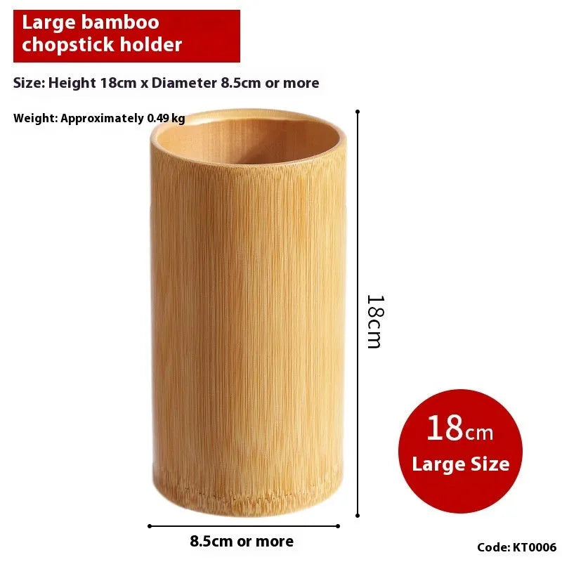 Bamboo chopsticks holder with multiple style options including bevel and groove designs