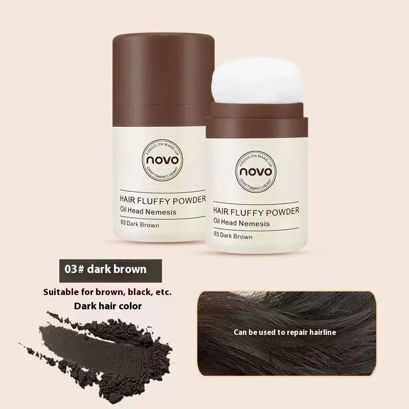 Veejaga mattifying powder compact for oil control on face and hairline in transparent, brown, dark brown shades