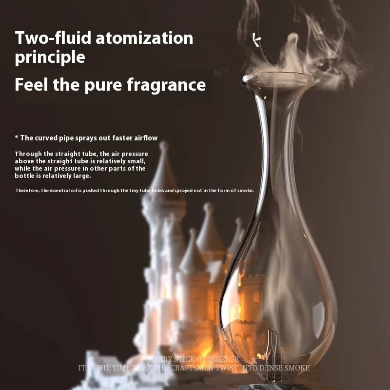 White medieval castle waterless aromatherapy machine with cold fragrance diffusion and USB Type-C charging