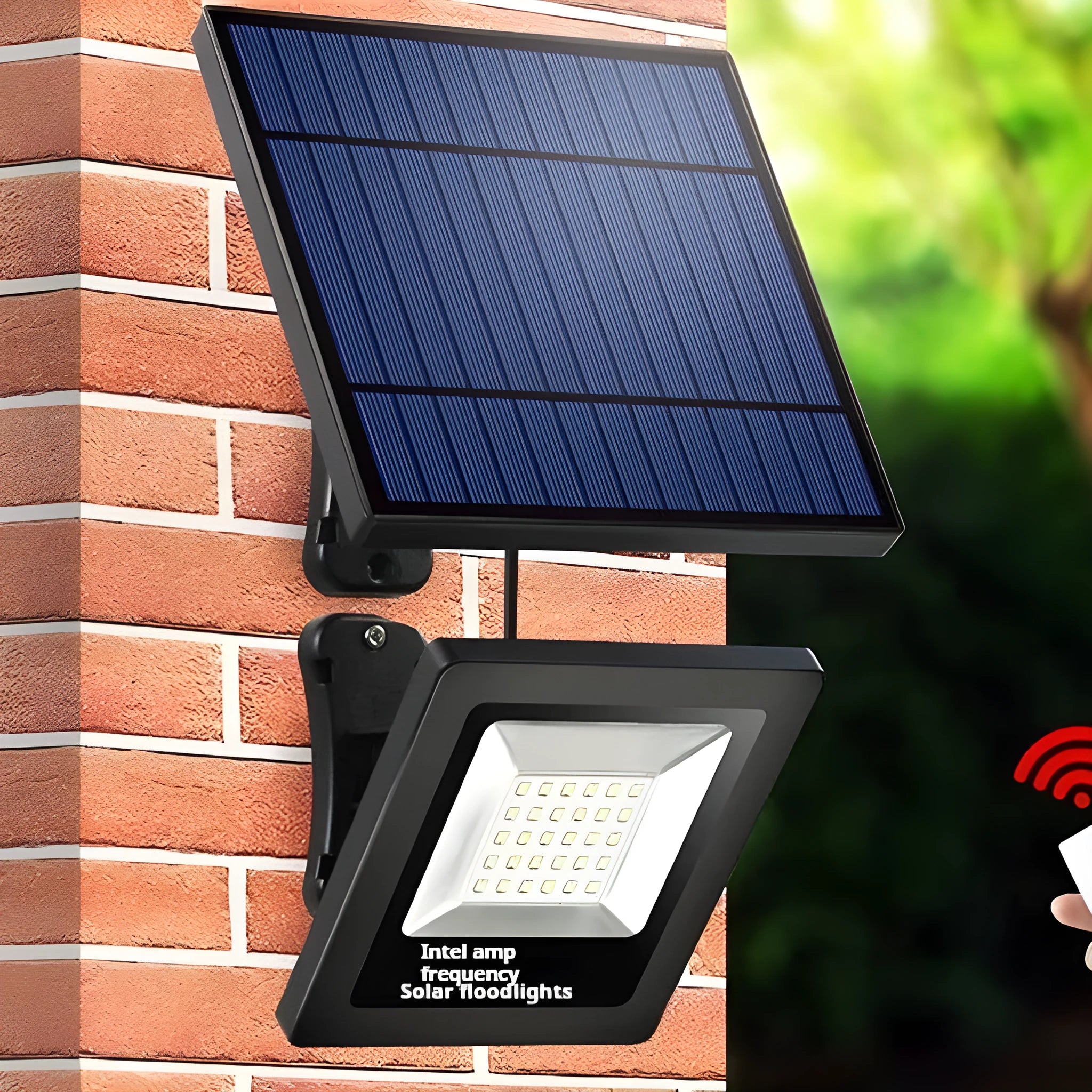 Outdoor solar-powered LED light with IP65 waterproof rating for courtyard and garden illumination
