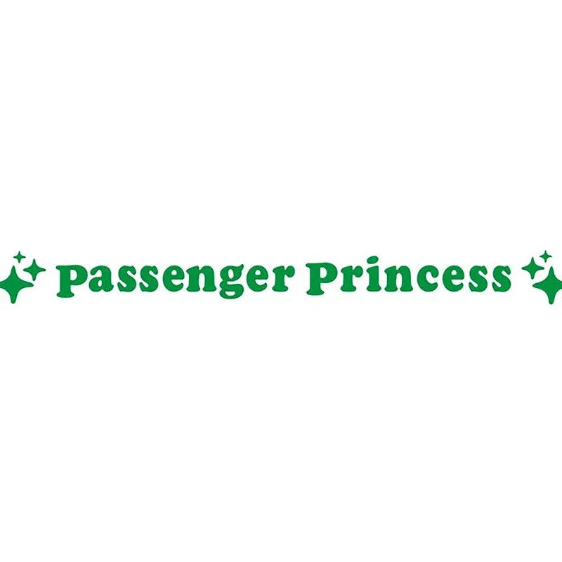 Passenger princess rearview mirror decorative sticker measuring 12.5cm diameter with reflective colour options