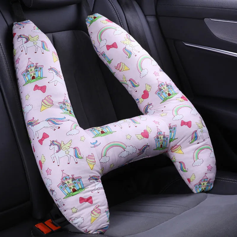 55x70cm automotive headrest pillow with pearl cotton filling showing pattern options