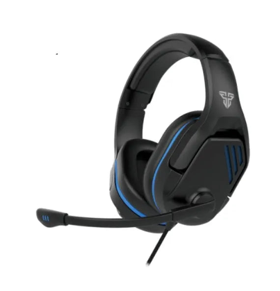 MH86 black and white wired gaming headset with large ear cups and a flexible microphone.