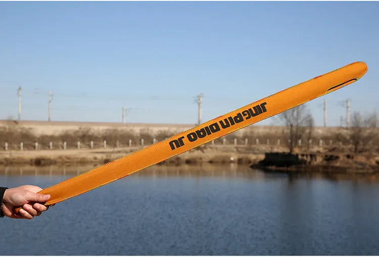 Telescopic fishing rod bag in cotton fabric for rods up to 150cm with five colour options