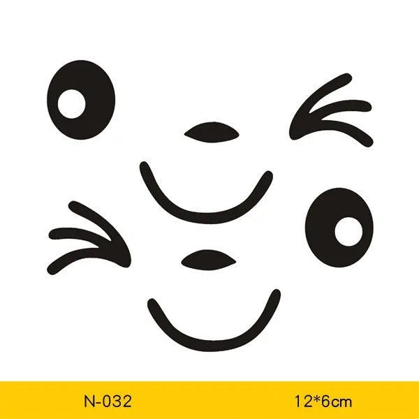 Reflective cartoon eye car stickers in PET vinyl for vehicle personalisation