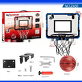 Folding basketball frame with dunk scoring function and punch-free suction cup mounting system