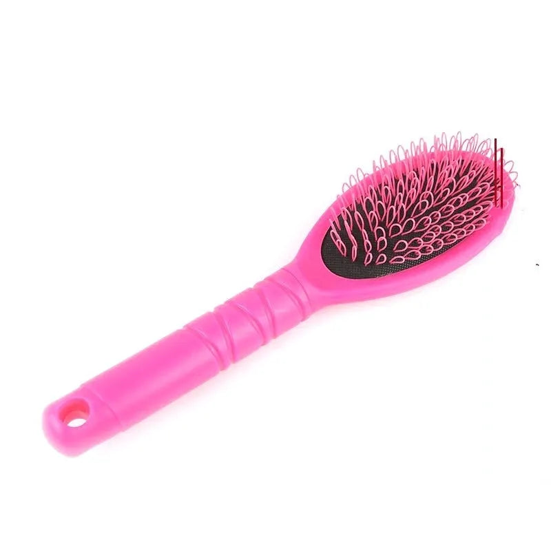 Ring tooth hair extension comb in black colour showing 22 cm length and airbag design