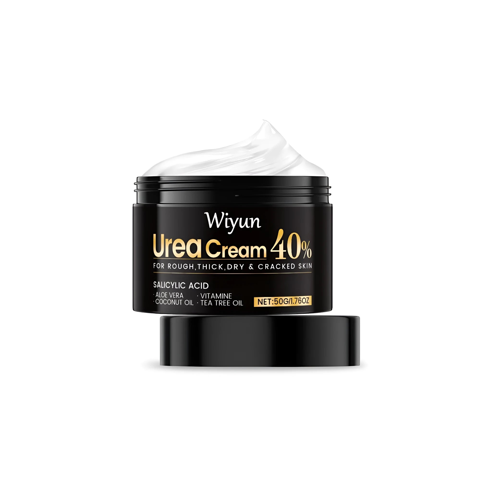A 50g tube of urea moisturising cream for hands and feet with salicylic acid and aloe.