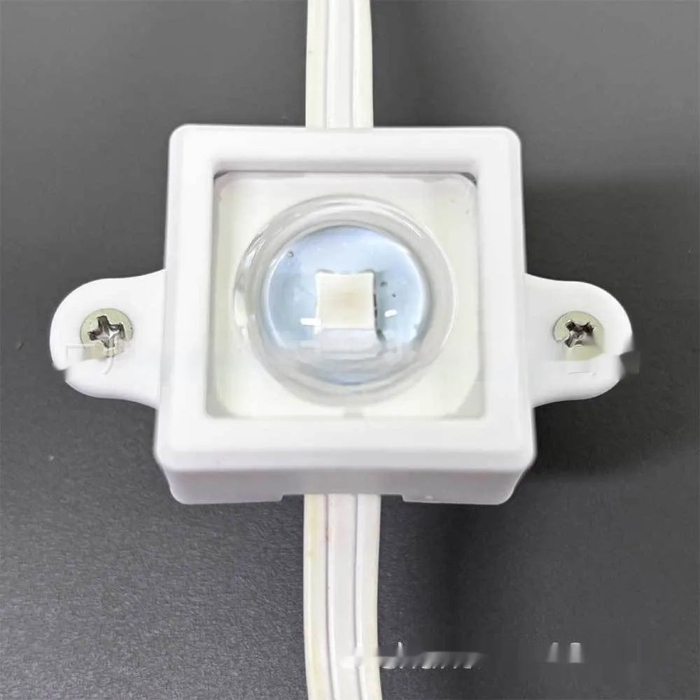 White plastic LED light protective lampshade for fixed brackets, measuring 1.7 by 6 centimetres.