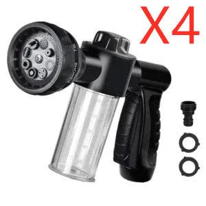High pressure foam spray gun with adjustable nozzle in green, yellow or black colours
