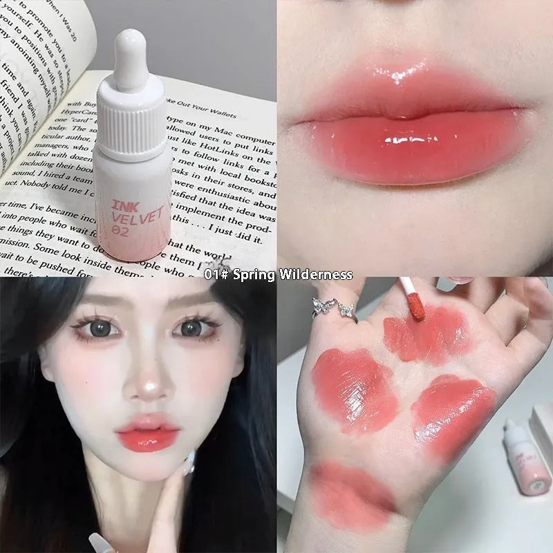 Mirror Lip Lacquer tube in the Milk Huhoo series, showing one of four available shades with 3.5g net content.